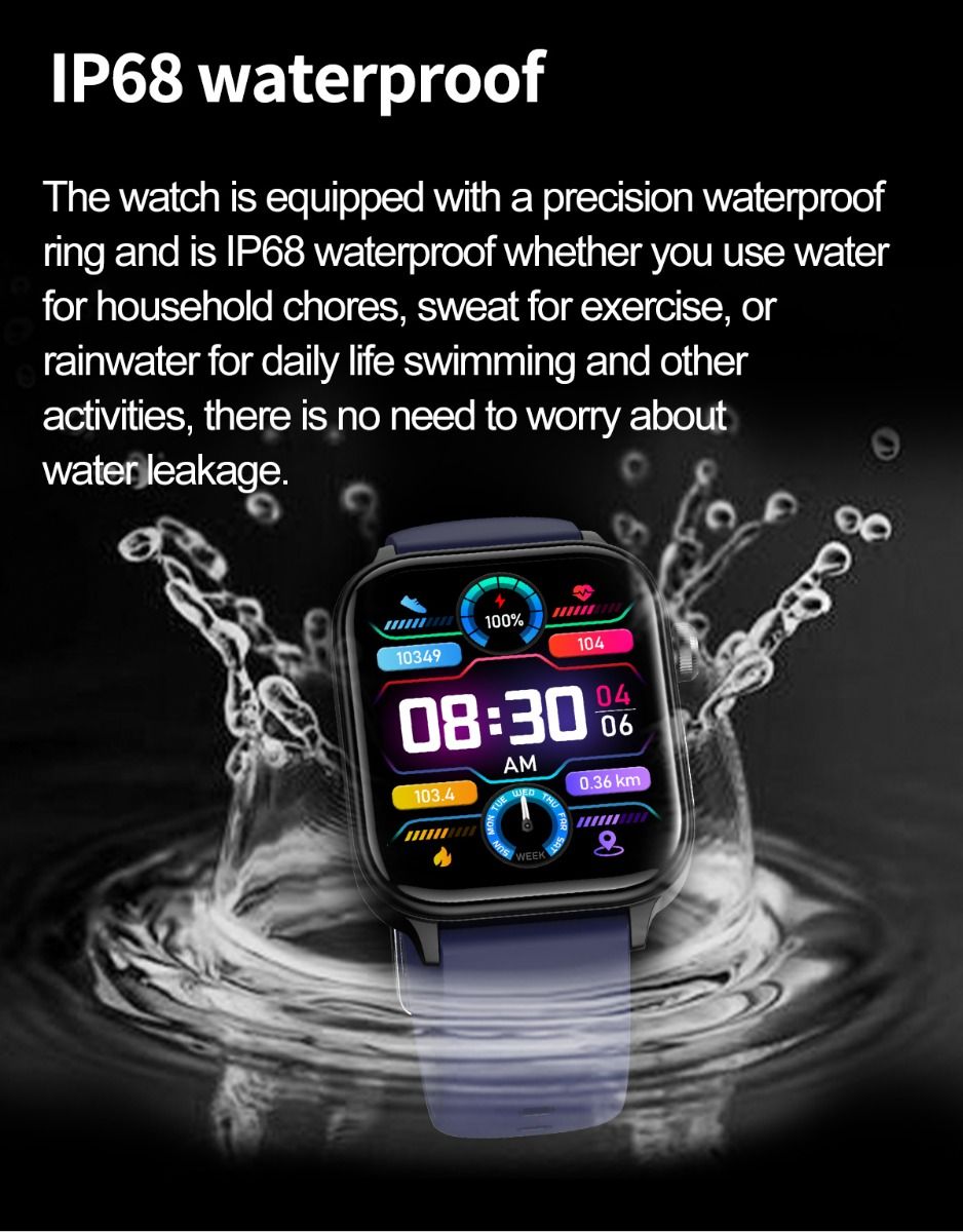ET570 Blodsukker Smart Watch EKG Puls Blodtryk Smartwatch
