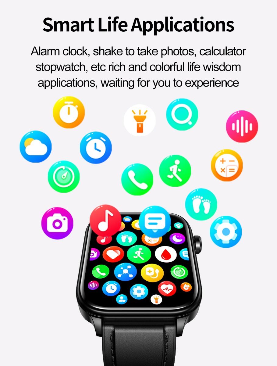 ET570 Blodsukker Smart Watch EKG Puls Blodtryk Smartwatch