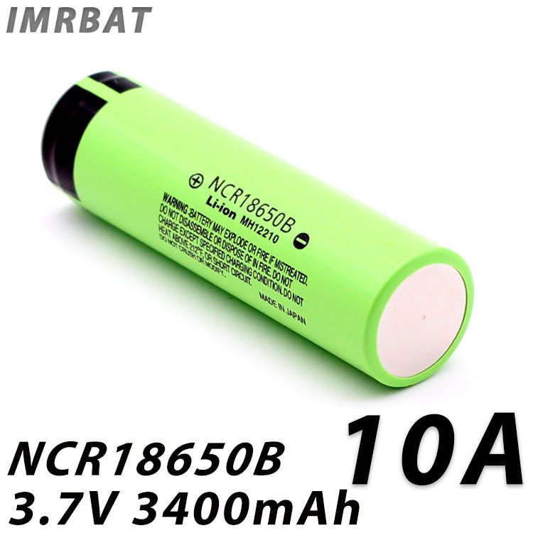 NCR18650B 3400mAh 18650 Li-Ion genopladeligt batteri