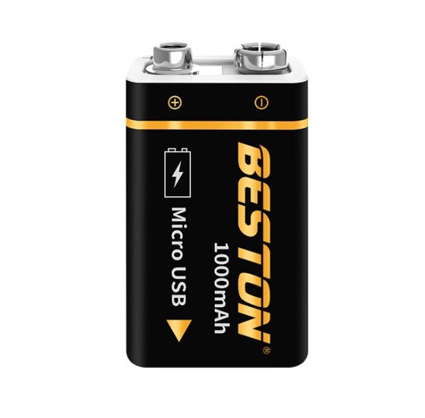 Beston 9V 1000mAh Micro USB genopladeligt batteri miljøvenlig strøm til RC-helikopter mikrofon og legetøj