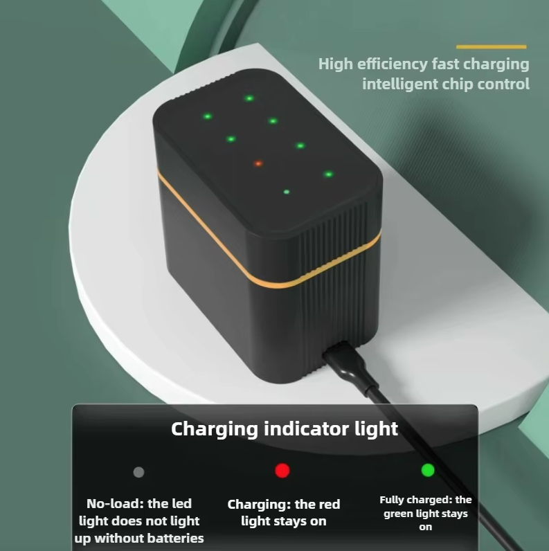 Genopladelige AA-batterier litium med oplader, 8-pak 1,5V 3000mWh dobbelt A-batteri genopladelige, langtidsholdbare genopladelige lithium-ion AA-batterier med opbevaringsboks til opladning