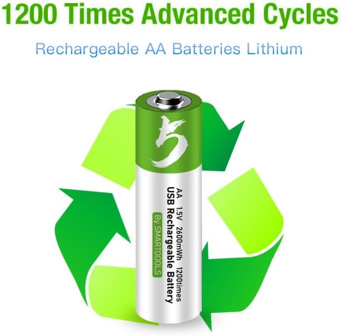 4 stk. AA-batteri AA-batterier, USB/Type-C genopladeligt AA-batteri