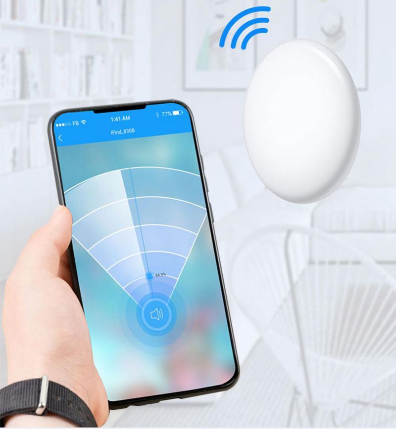 Mini GPS-tracker Bluetooth 4.0 Smart Locator letvægts anti-tab-enhed til nøgler, kæledyr, børn, realtidslokalisering
