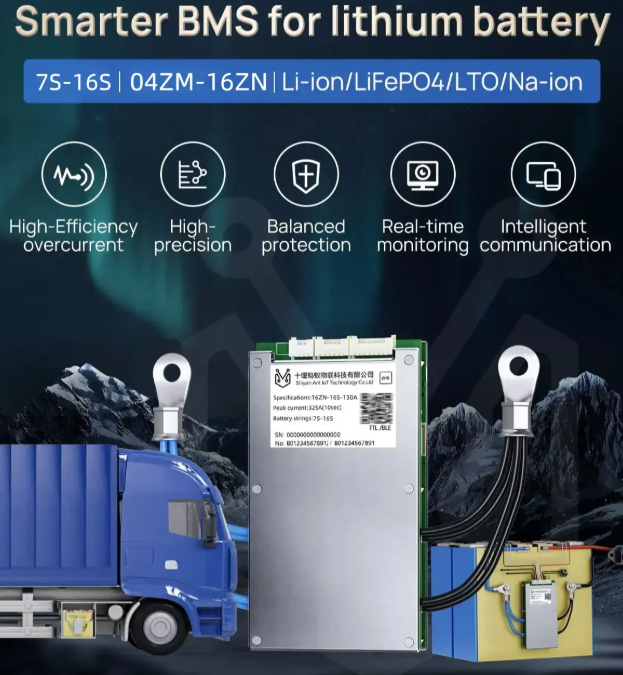ANT Smart BMS 4S-24S 16S 40A Lifepo4 BMS 10S 13S 48V 30A Li-ion BMS 20S NMC LFP til E-cykel E-scooter med Bluetooth Balance BMS