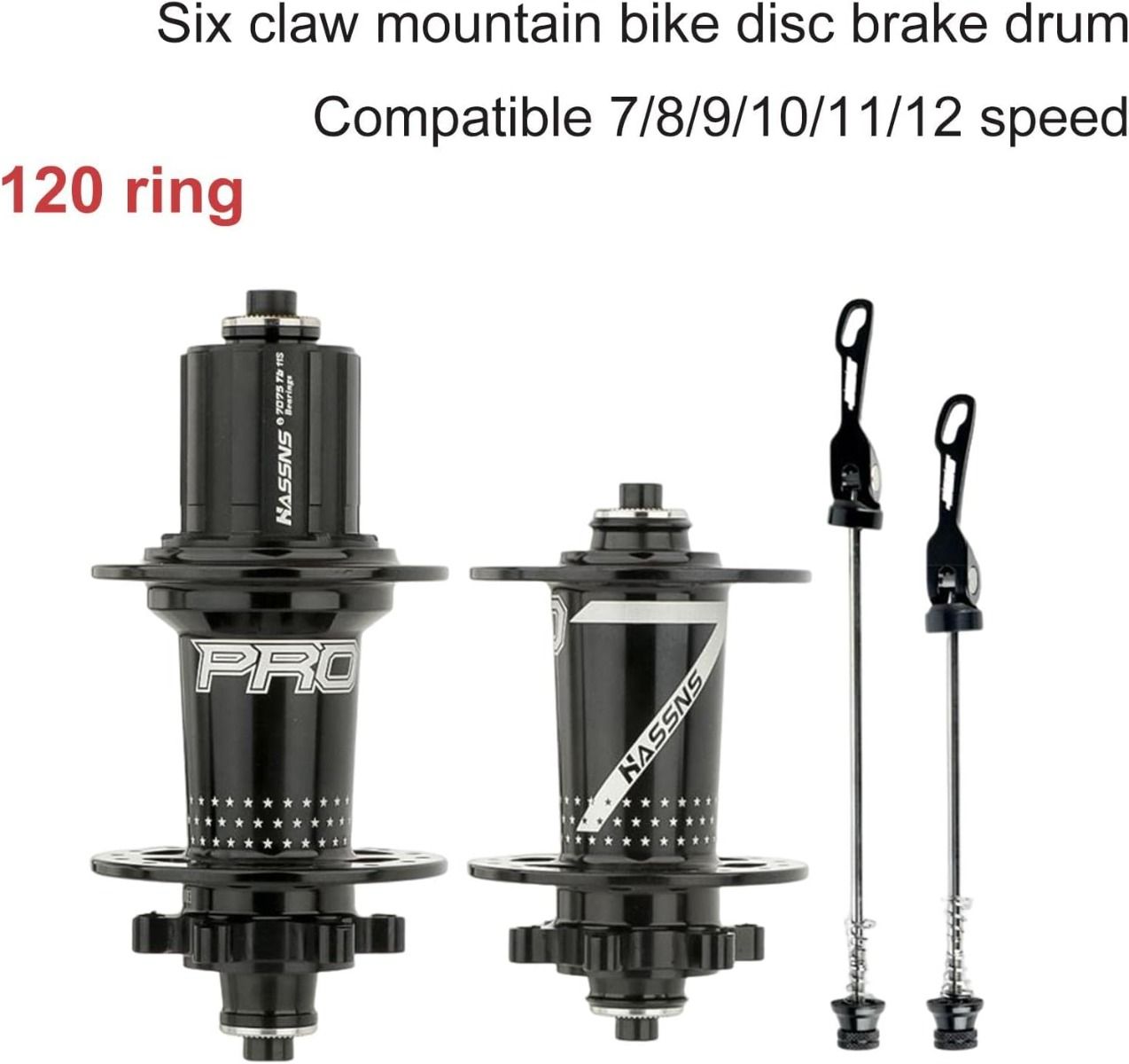 HASSNS PRO7 MTB-nav 32 huller leje mountainbike hurtigudløser-nav 32h Noisy Cube cykelbøsninger