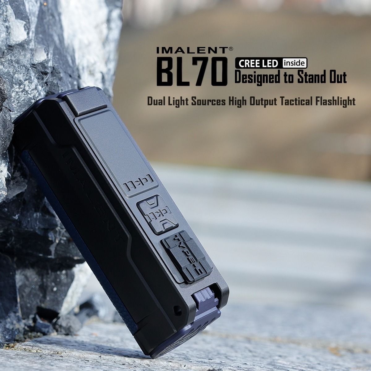 IMALENT BL70 6000 Lumen Type-C genopladelig LED EDC lommelygte