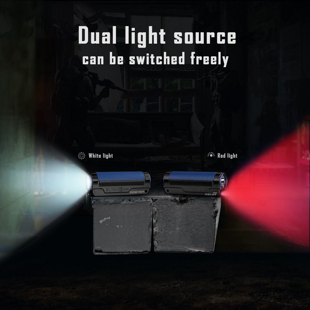 IMALENT BL70 6000 Lumen Type-C genopladelig LED EDC lommelygte