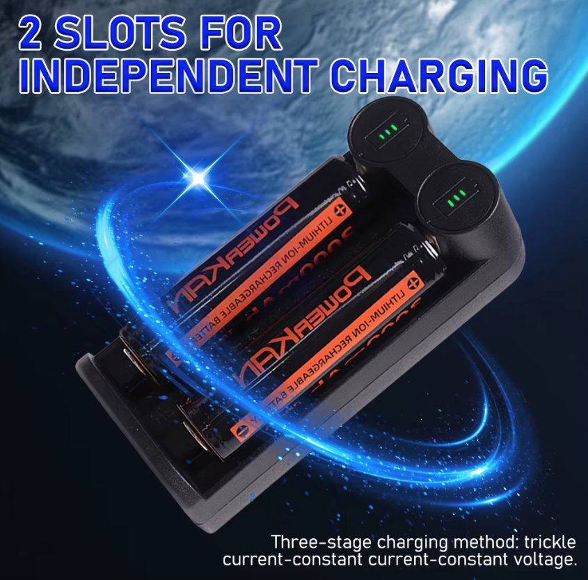 21700 batterioplader til 18650 CR123A 14500 med intelligent MCU-teknologi og sikkerhedsfunktioner - effektiv løsning