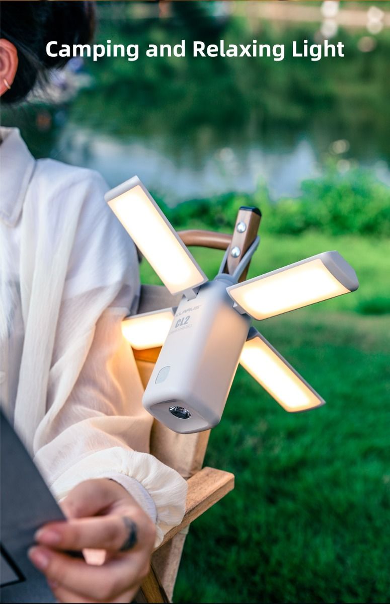 Klarus CL2 750 Lumen Freefolding Campinglampe Bærbar Øjenvenlig Alsidig Lampe med 7 Lystilstande