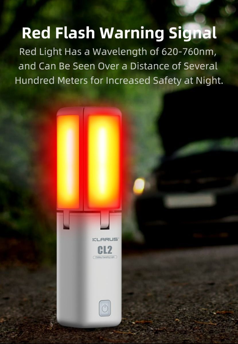 Klarus CL2 750 Lumen Freefolding Campinglampe Bærbar Øjenvenlig Alsidig Lampe med 7 Lystilstande
