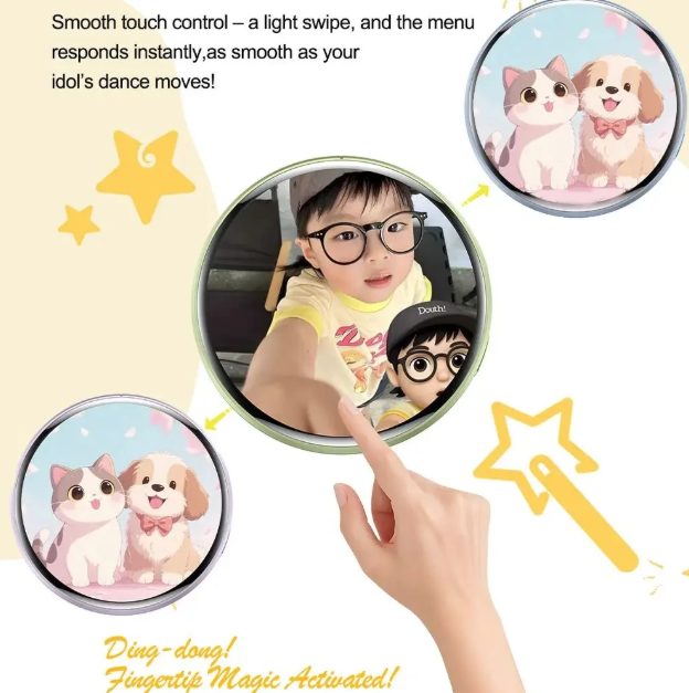 Electronic Badge 1.7-Inch HD Touch Screen Bluetooth 6.0 LED GIF Video Playback