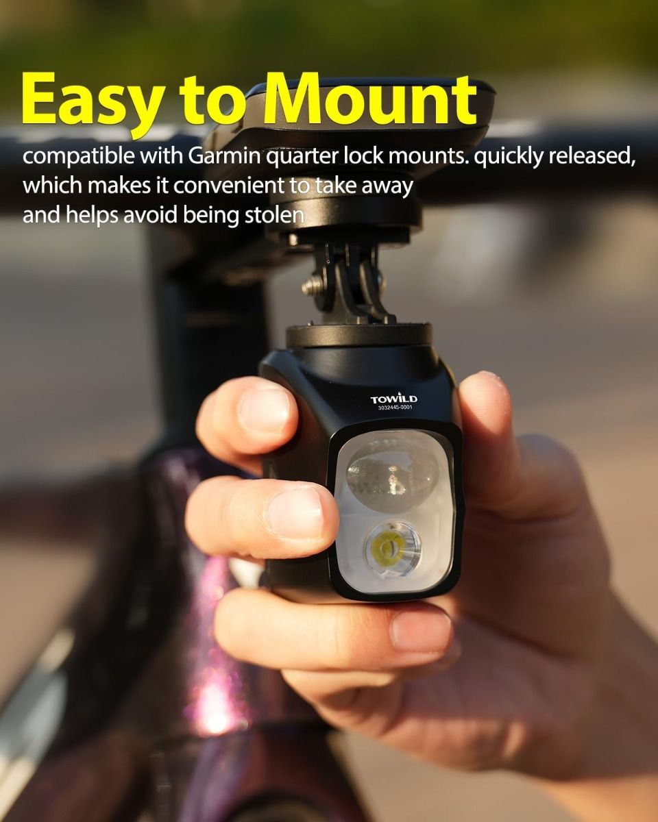 TOWILD DLite 1700 USB-genopladelig cykellygte 1900 lumen vandtæt forlygte cykling DL1700 cykellys