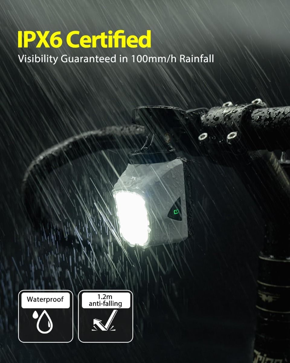 TOWILD DLite 1700 USB-genopladelig cykellygte 1900 lumen vandtæt forlygte cykling DL1700 cykellys