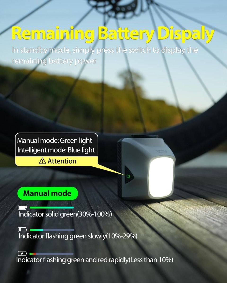 TOWILD DLite 1700 USB-genopladelig cykellygte 1900 lumen vandtæt forlygte cykling DL1700 cykellys