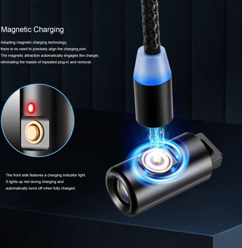Mini genopladelig LED lommelygte til camping og vandring - nøgleringlampe med halskæde