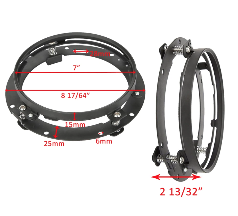 7 Tommer Motorcykel LED-Forlygte Stråle DRL Blinklys 7" Rund Forlygte til Harley Jeep Wrangler Hummer