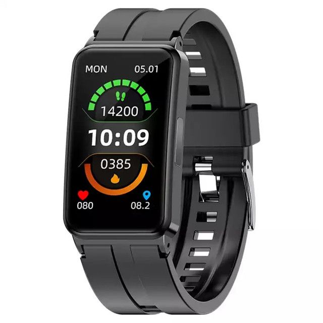 EP01 Blodglukose Smart Watch: EKG, HRV, Hjertefrekvens, Temp. 1,47" HD Vandtæt Fitness Tracker