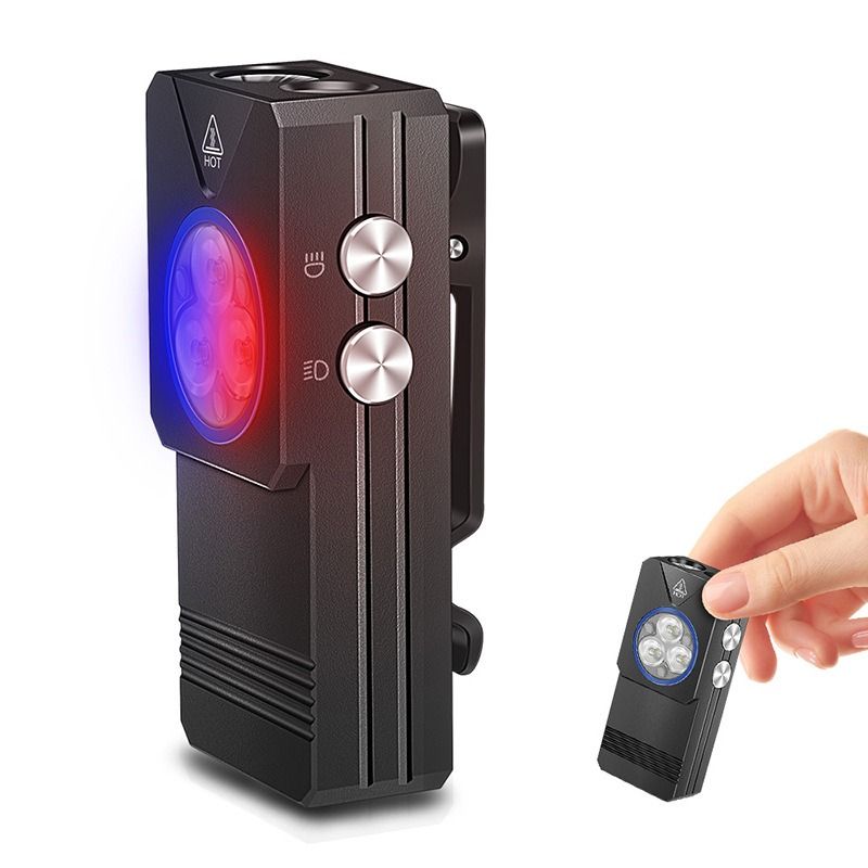 EV30 Mini LED EDC-lommelygte med 365nm UV-lys, 550 lumen USB-C genopladelig lommelygte til nøglering