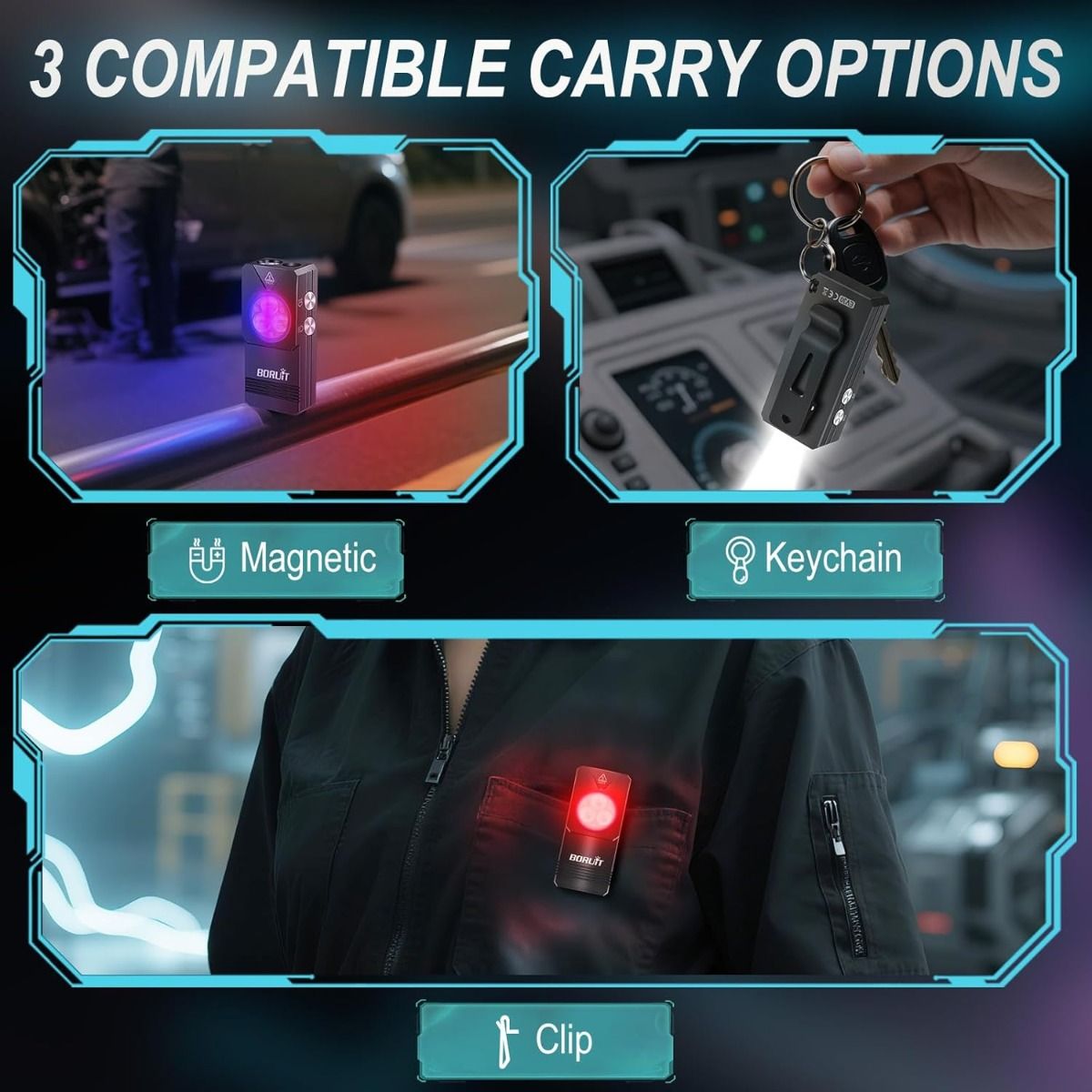 EV30 Mini LED EDC-lommelygte med 365nm UV-lys, 550 lumen USB-C genopladelig lommelygte til nøglering