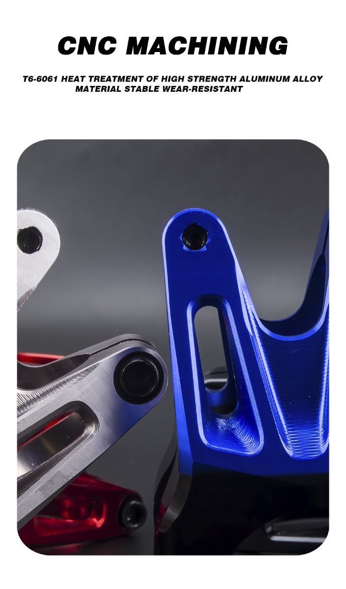 EVOSID Mountainbikestamme 31.6mm Justerbar MTB Cykeltilbehør Letvægt Holdbar Sort Rød Titan