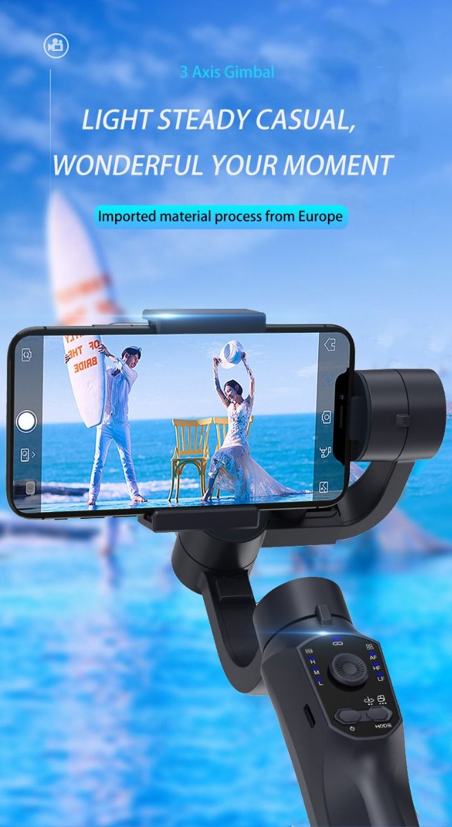 F10 Pro Stabilizer 3-aksede telefon-gimbal til mobilfilmskabelse med smartphone-kompatibilitet og ansigtsgenkendelse