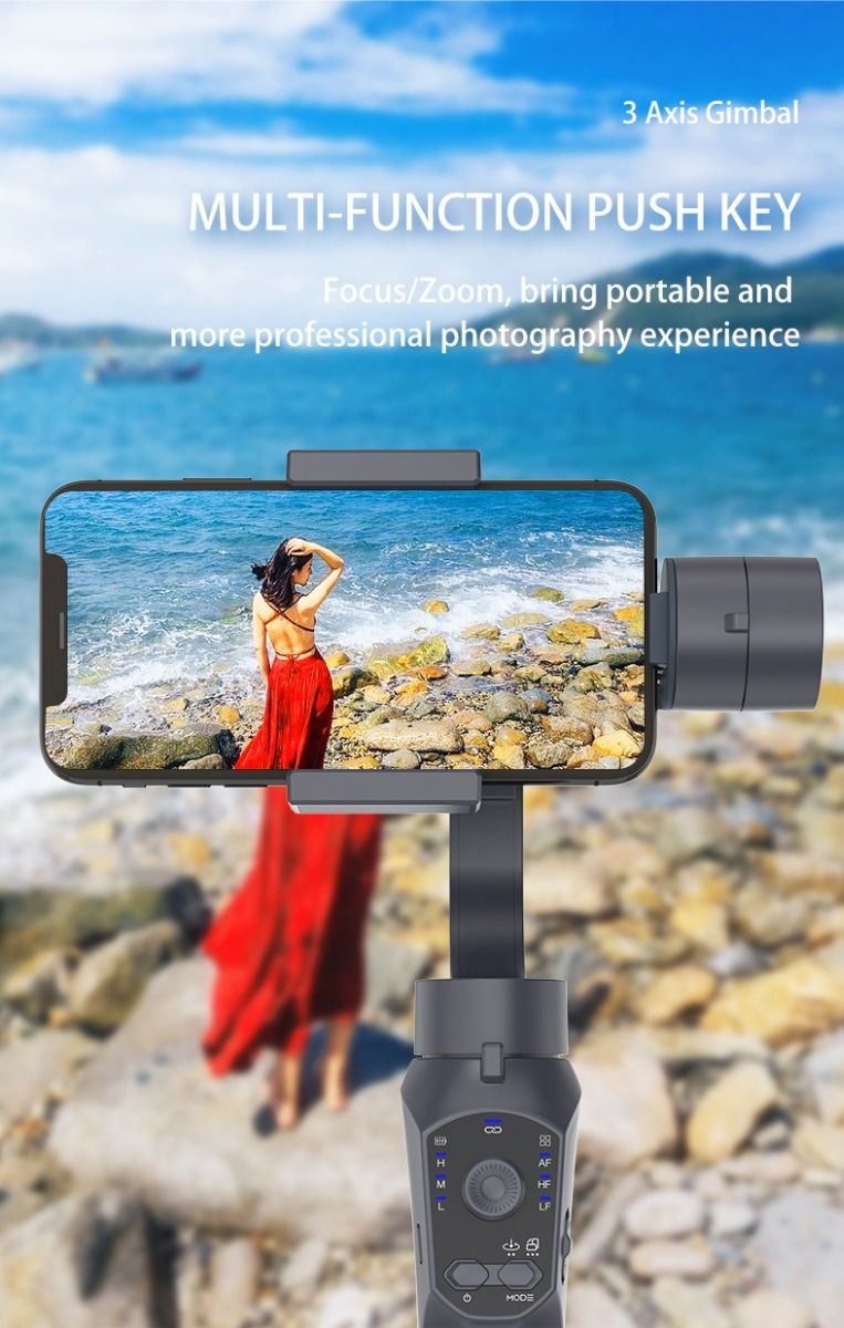 F10 Pro Stabilizer 3-aksede telefon-gimbal til mobilfilmskabelse med smartphone-kompatibilitet og ansigtsgenkendelse
