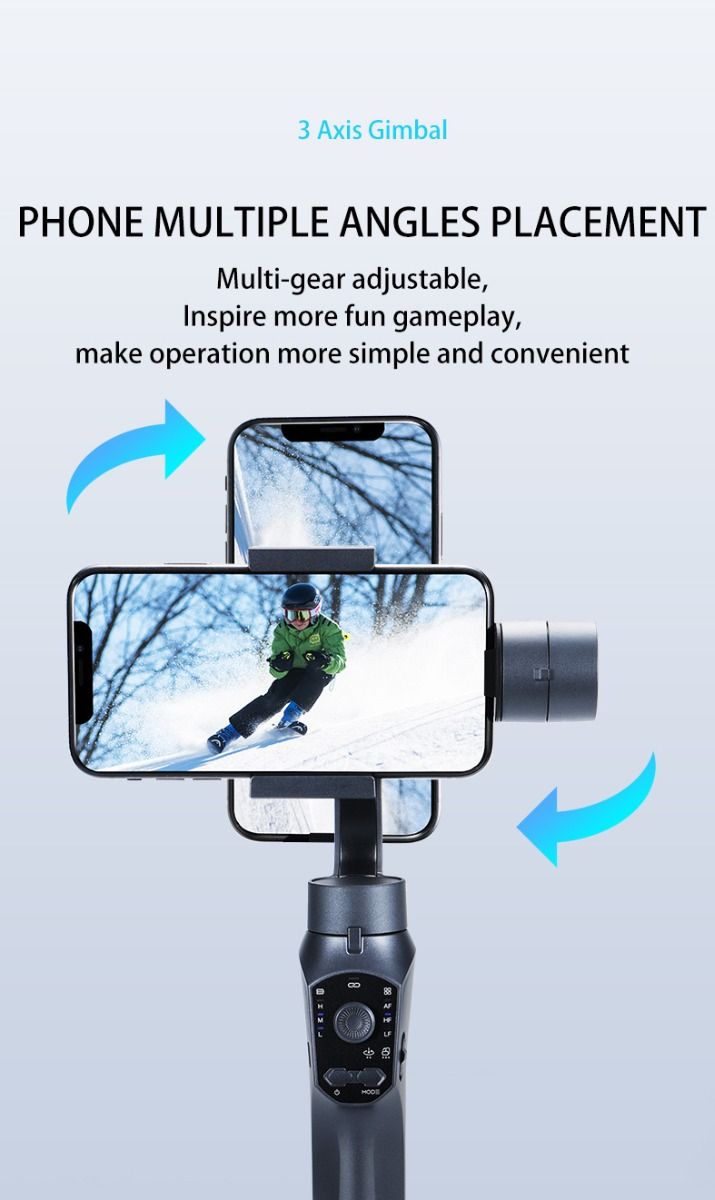 F10 Pro Stabilizer 3-aksede telefon-gimbal til mobilfilmskabelse med smartphone-kompatibilitet og ansigtsgenkendelse