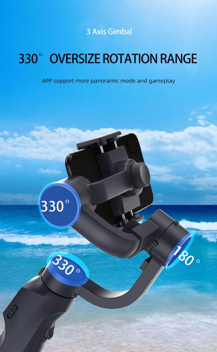 F10 Pro Stabilizer 3-aksede telefon-gimbal til mobilfilmskabelse med smartphone-kompatibilitet og ansigtsgenkendelse
