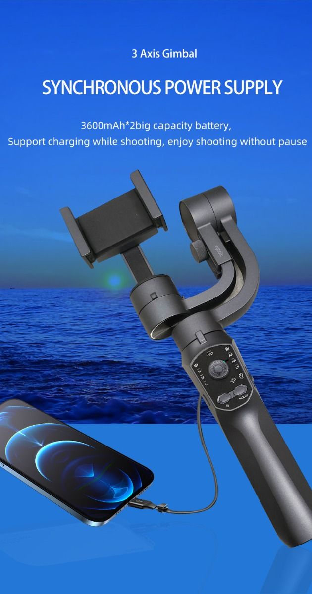 F10 Pro Stabilizer 3-aksede telefon-gimbal til mobilfilmskabelse med smartphone-kompatibilitet og ansigtsgenkendelse
