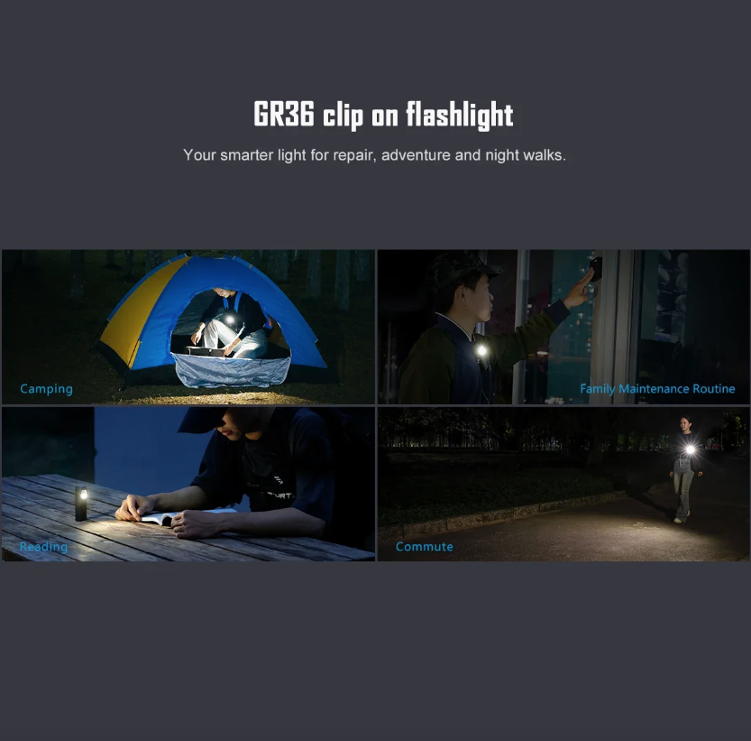 IMALENT GR36 EDC 2800 Lumens Type-C Genopladelig Magnetisk Superlys Clip-on LED Lommelygte