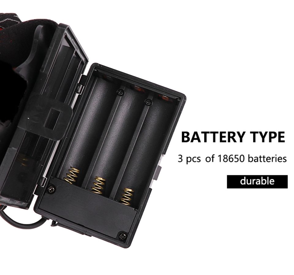 XHP70 LED pandelampe 8000 lumen USB genopladelig udendørslys IPX5 vandtæt justerbare tilstande til camping og vandreture