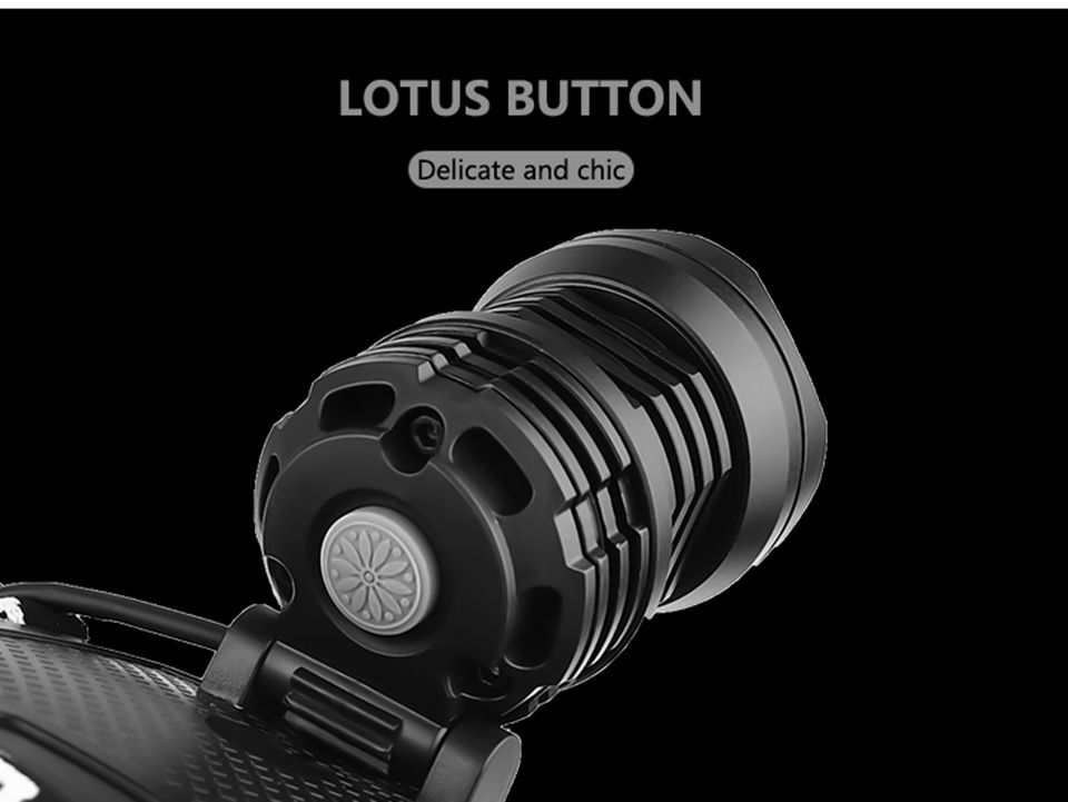 XHP70 LED pandelampe 8000 lumen USB genopladelig udendørslys IPX5 vandtæt justerbare tilstande til camping og vandreture