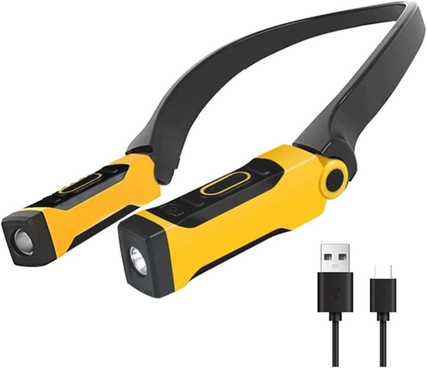 Genopladelig Nakkelampe - LED nakkehængelys - USB nakkelæselampe