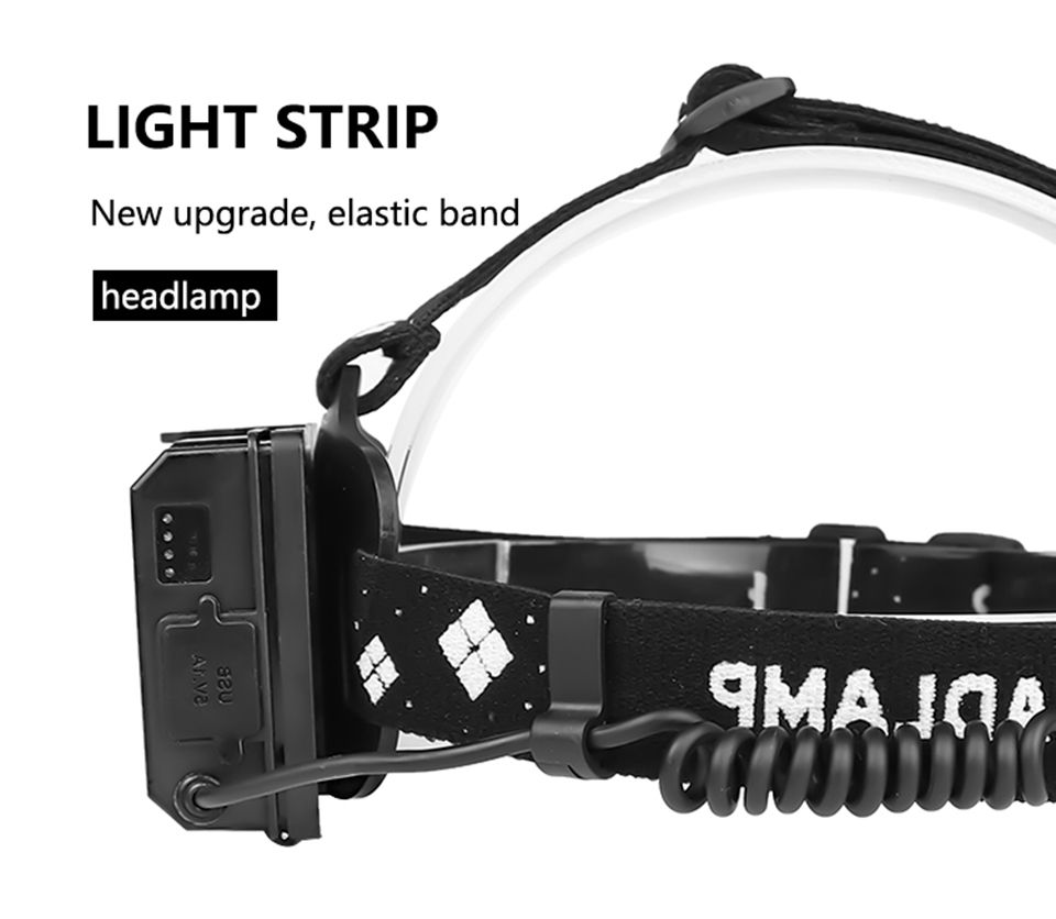 XHP70 LED pandelampe 8000 lumen USB genopladelig udendørslys IPX5 vandtæt justerbare tilstande til camping og vandreture