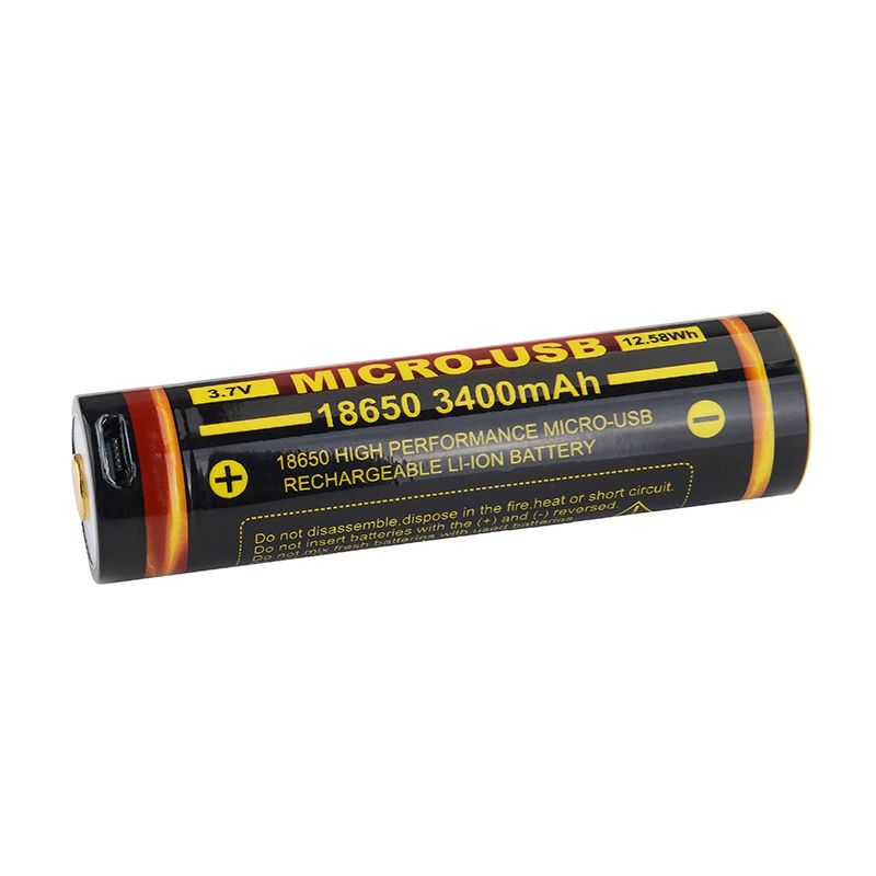 TrustFire 18650 3400mAh Micro USB Genopladeligt Li-ion Batteri Høj Kapacitet Miljøvenlig Strøm til Elektronik