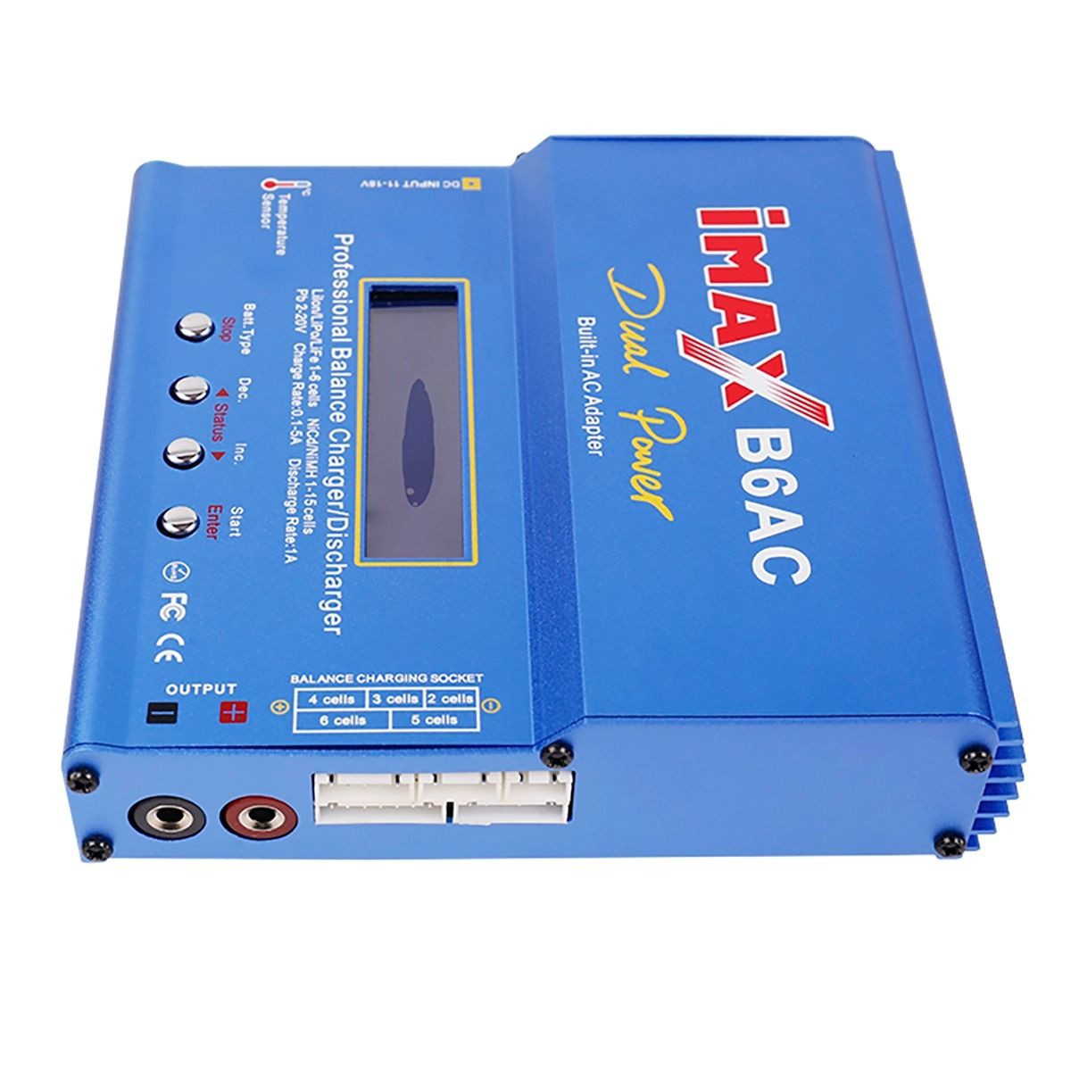 Imax B6AC 80W 6A RC-oplader med digitalt LCD til LiPo- og NiMH-batterier - maksimal sikkerhed og hurtig opladning