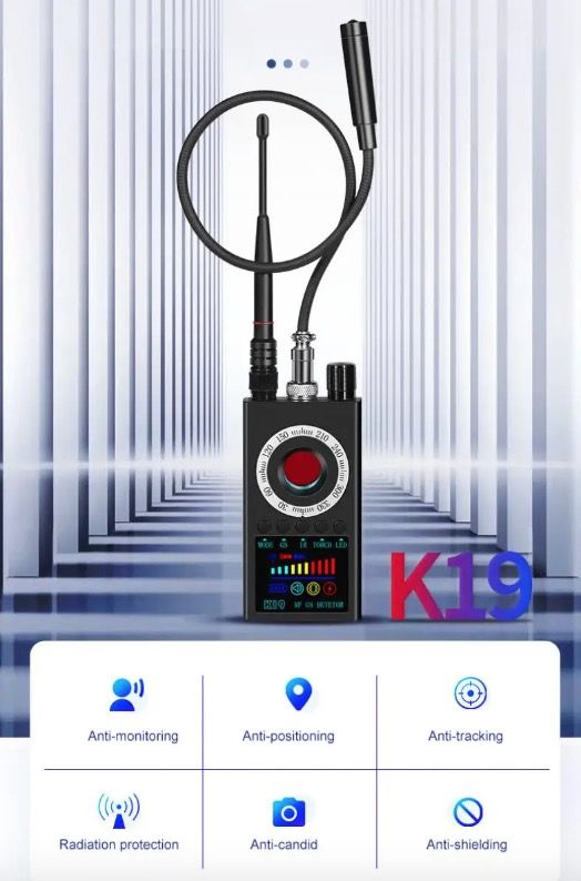 K19 Trådløs RF-signaldetektor GPS-tracker Kompakt sikkerhedsenhed til beskyttelse af privatlivets fred og detektering af overvågning