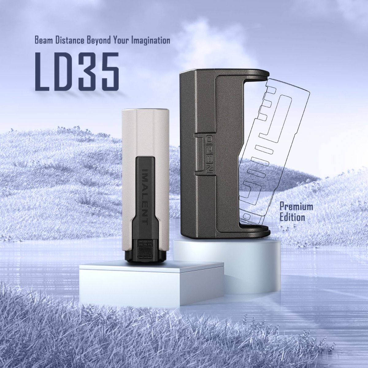 IMALENT LD35 1200 lumen LED Type-C genopladelig EDC lommelygte