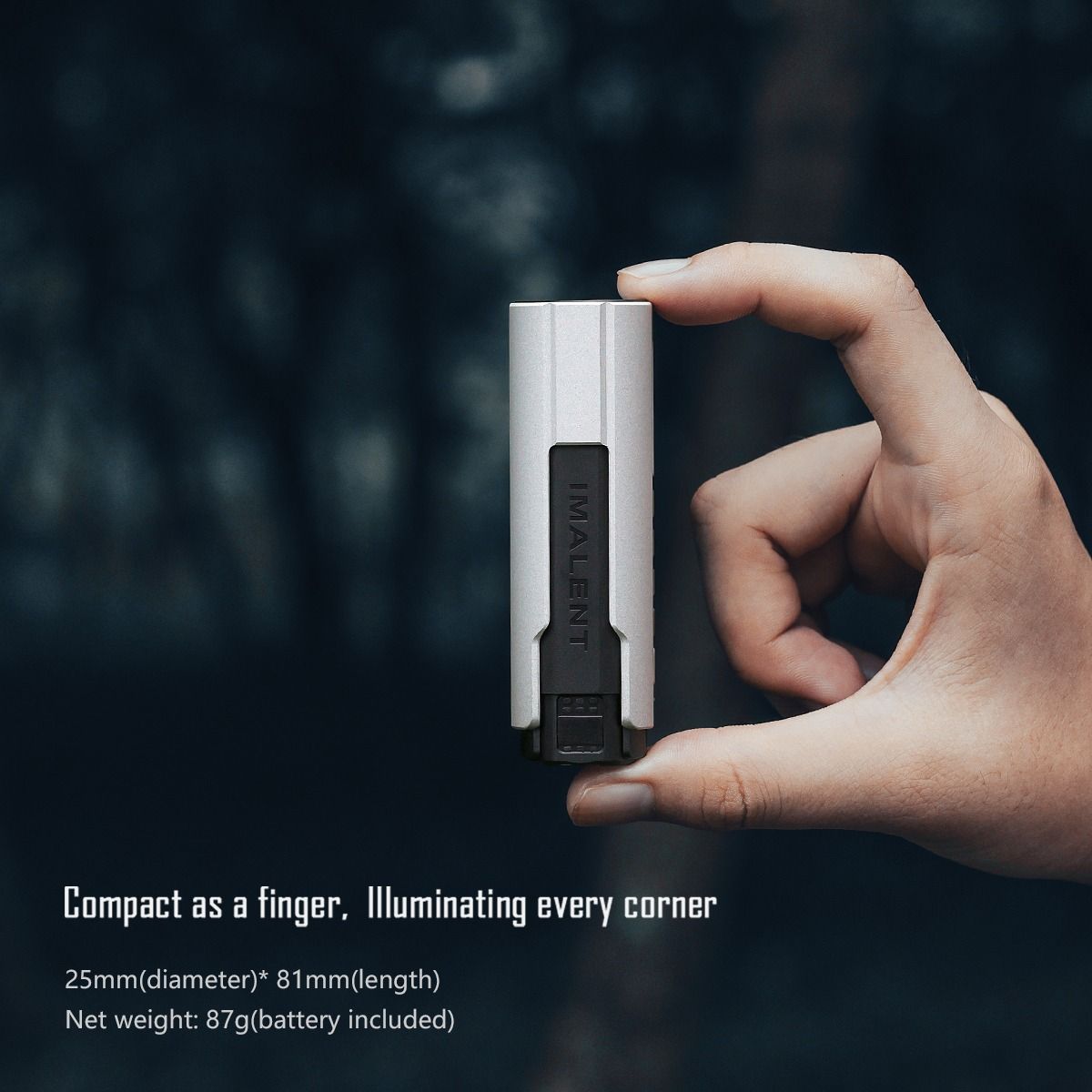 IMALENT LD35 1200 lumen LED Type-C genopladelig EDC lommelygte