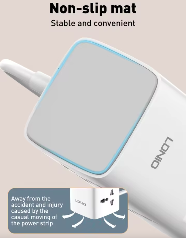 LDNIO Tower Multi Tap Cube Strømskinne med stikkontakter 70W Ladestationer 4 Stikkontakter Linjefilter UK US EU Type Stik til Universaladapter