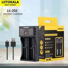 Liitokala Lii-202 Smart oplader til 18650 26650 21700 NiMH lithium batterier dobbelte kanaler USB output