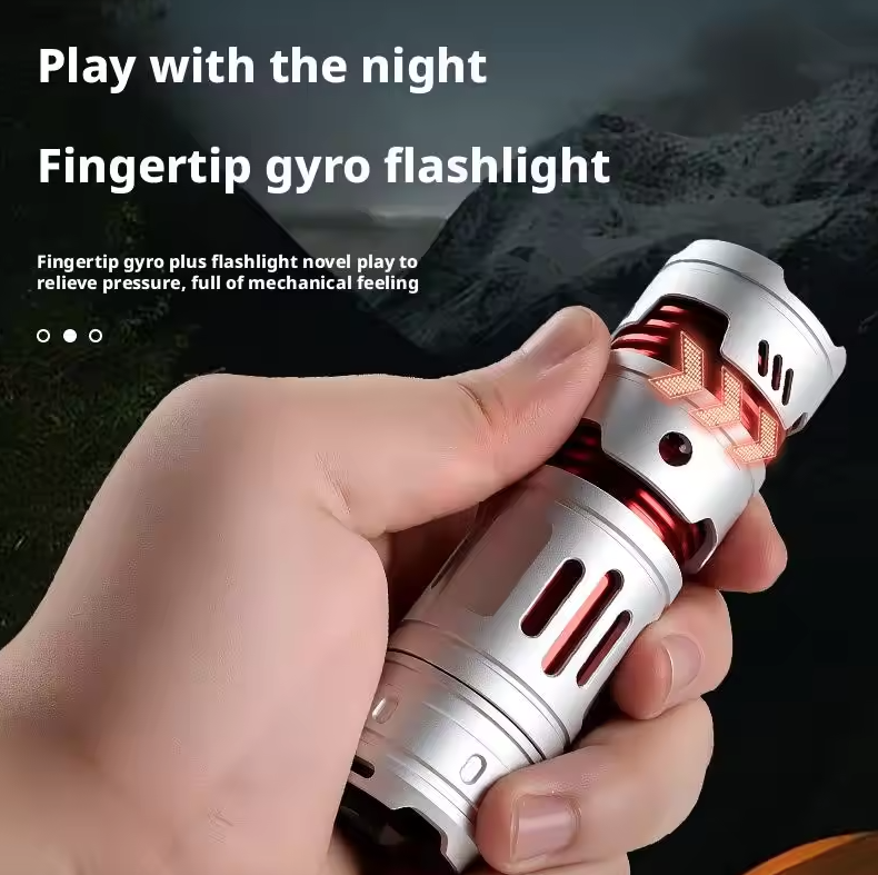 Portabel mini EDC lommelygte USB-genopladelig nøgleringlygte