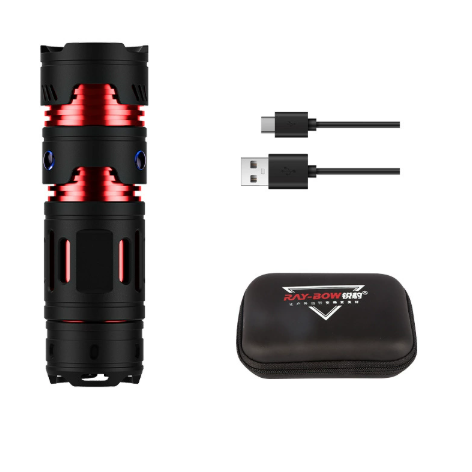 Portabel mini EDC lommelygte USB-genopladelig nøgleringlygte