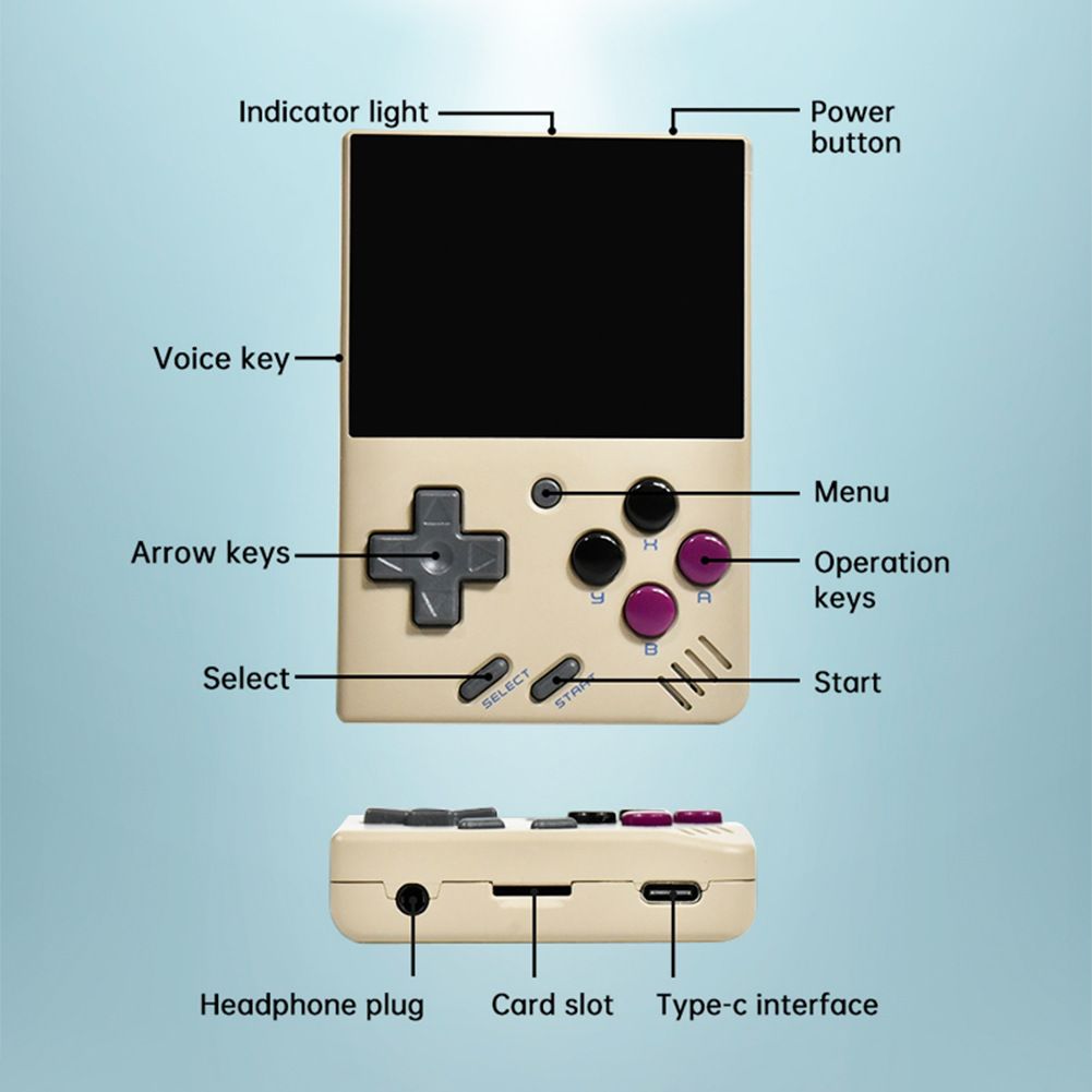 MIYOO Mini Plus Bærbar Retro Spilkonsol 3,5-tommer IPS-skærm Letvægts Klassiske Videospil Kompakt