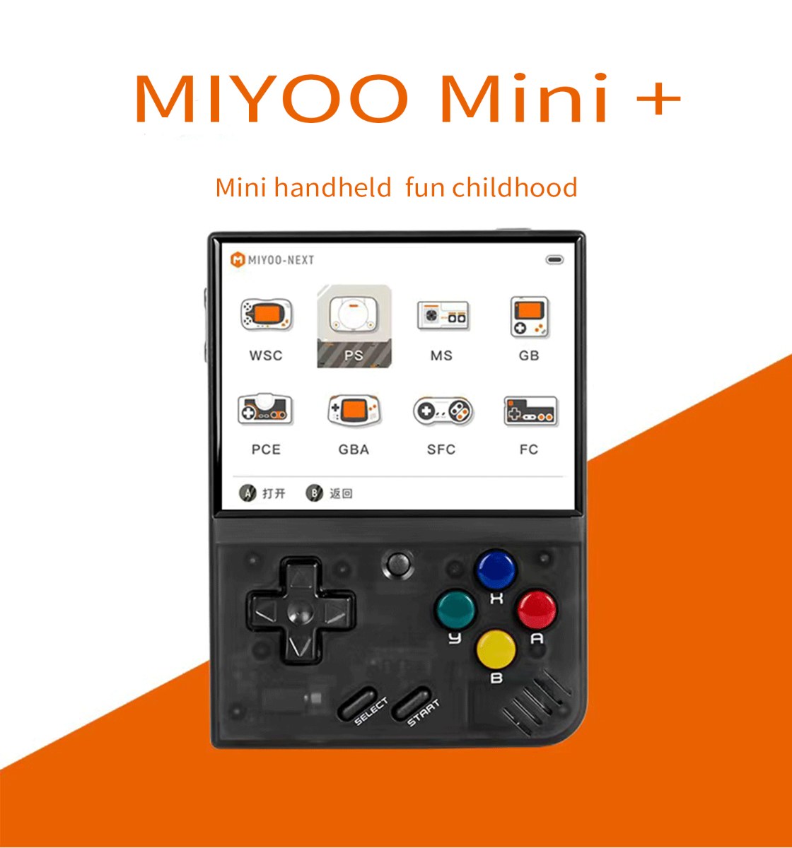 MIYOO Mini Plus Bærbar Retro Spilkonsol 3,5-tommer IPS-skærm Letvægts Klassiske Videospil Kompakt