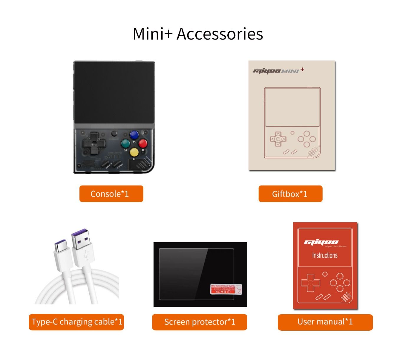 MIYOO Mini Plus Bærbar Retro Spilkonsol 3,5-tommer IPS-skærm Letvægts Klassiske Videospil Kompakt