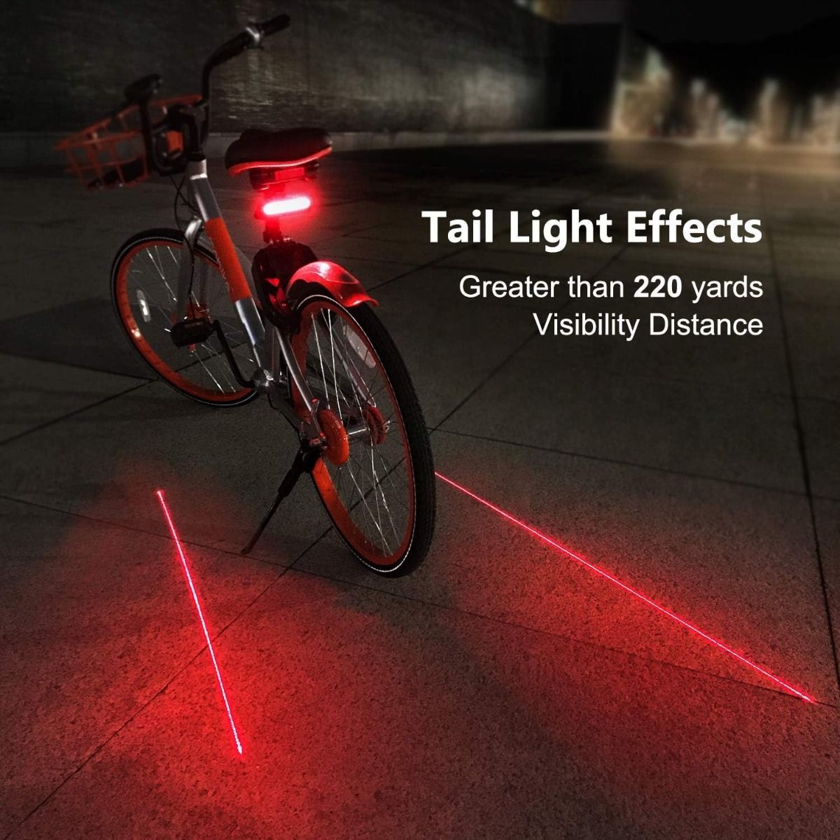C1 Genopladelig cykel baglygte LED - Fjernbetjening, svinglys, vognbanealarm, nem installation til cykelsikkerhedsadvarselslys