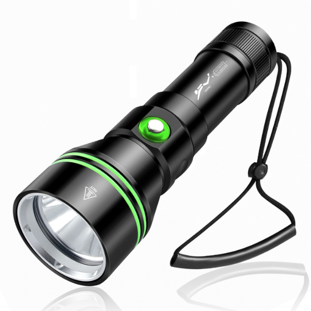 P70 Dykkerlygte, Dykkerfakkel 5000 Lumen Super Lysstærke Lyskastere, IPX8 Vandtæt Natdykkerfakkel til 200 Meters Dybde