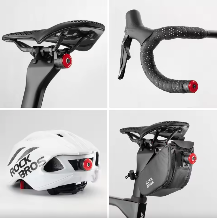 ROCKBROS R0 Styreendeprop Cykellys Type-C MTB Landevejscykling Baglygte