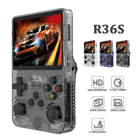 R36S Retro Håndholdt Videospilkonsol 3,5 tommer skærm 10000 klassiske spil Linux-system Bærbar gaming